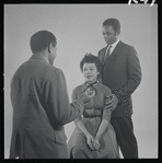 Lloyd Richards, Diana Sands and Ivan Dixon in studio photo for the stage production A Raisin in the Sun