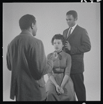Lloyd Richards, Diana Sands and Ivan Dixon in studio photo for the stage production A Raisin in the Sun