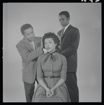 Lloyd Richards, Diana Sands and Ivan Dixon in studio photo for the stage production A Raisin in the Sun