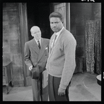 John Fiedler and Ossie Davis in the stage production A Raisin in the Sun