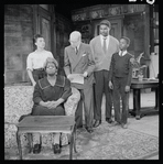 Diana Sands, Claudia McNeil, John Fiedler, Ossie Davis and Glynn Turman in the stage production A Raisin in the Sun