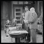 Ruby Dee, Claudia McNeil, Glynn Turman, Ossie Davis and John Fiedler in the stage production A Raisin in the Sun