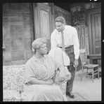 Claudia McNeil and Ossie Davis in the stage production A Raisin in the Sun