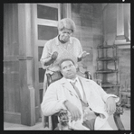Claudia McNeil and Ossie Davis in the stage production A Raisin in the Sun