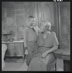 Charles Richardson and Claudia McNeil in the stage production A Raisin in the Sun