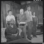 Claudia McNeil, Diana Sands, John Fiedler, Ossie Davis and Charles Richardson in the stage production A Raisin in the Sun