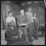 Claudia McNeil, Diana Sands, John Fiedler, Ossie Davis and Charles Richardson in the stage production A Raisin in the Sun