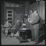 Ruby Dee, Claudia McNeil, Charles Richardson, Ossie Davis and John Fiedler in the stage production A Raisin in the Sun