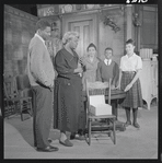 Ossie Davis, Claudia McNeil, Ruby Dee, Charles Richardson and Diana Sands in the stage production A Raisin in the Sun