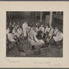 Group portrait of doctors in white coats including Hilde Mosse and Fredric Wertham examining a child