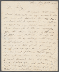 Autograph letter signed to Percy Bysshe Shelley, 20 May 1822