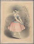 Romantic era ballerina in a landscape