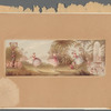 Three female dancers with putti in a landscape
