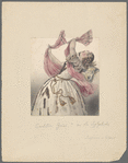 Romantic era ballerina in backbend wearing wings and swirling a pink scarf