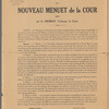 Nouveau menuet de la cour