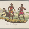 Images of ethnic dancing from illustrated books and series