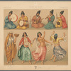 Images of ethnic dancing from illustrated books and series