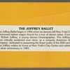 Set of Joffrey Ballet promotional postcards, with sleeve