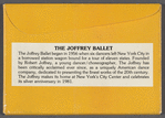 Set of Joffrey Ballet promotional postcards, with sleeve