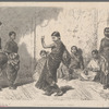 Folk and ethnic dancing in wood engravings
