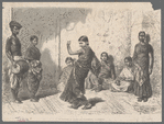 Folk and ethnic dancing in wood engravings
