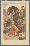 European folk dancing in prints