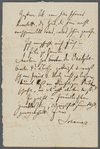 Letter from Johannes Brahms to unidentified correspondent