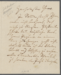 Letter from Johannes Brahms to unidentified correspondent