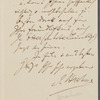 Letter from Johannes Brahms to unidentified correspondent