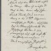 Letter from Johannes Brahms to unidentified correspondent