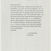 Letter from Johannes Brahms to unidentified correspondent