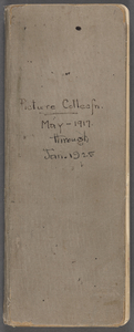 Picture Collection Day Book, May 1917 - Jan. 1925