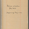 Picture Collection Day Book, May 1917 - Jan. 1925