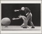 Peter Martins and George Balanchine in rehearsal