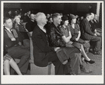 Witnesses and spectators during trial of automobile accident case in Superior Court. Granville County Courthouse, Oxford, North Carolina