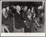 Witnesses and spectators during trial of automobile accident case in Superior Court. Granville County Courthouse, Oxford, North Carolina
