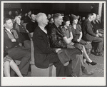 Witnesses and spectators during trial of automobile accident case in Superior Court. Granville County Courthouse, Oxford, North Carolina