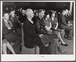Witnesses and spectators during trial of automobile accident case in Superior Court. Granville County Courthouse, Oxford, North Carolina