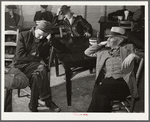 Farmers must often wait overnight or for several days before their tobacco is sold at auction. They sometimes hang around in cafes or pool rooms, sleeping most anywheres. Durham, North Carolina