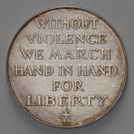 Martin Luther King "Without Violence We March Hand in Hand for Liberty" coin
