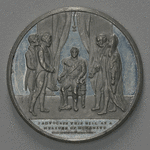 "Extinction of Colonial Slavery" aluminum medal