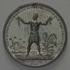 "Extinction of Colonial Slavery" aluminum medal