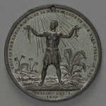 "Extinction of Colonial Slavery" aluminum medal