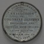 "Extinction of Colonial Slavery" aluminum medal