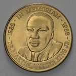 Dr. Martin Luther King Jr. gold memoriam coin