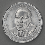 Dr. Martin Luther King Jr. silver memoriam coin