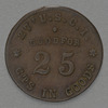 Civil War token issued to US Colored Infantry, 25-cents