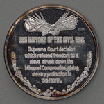 The History of the Civil War Dred Scott Decision coin