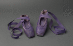 Pointe shoes worn by Elizabeth Parkinson