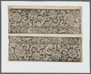 Textile proof - woodcut pattern for lace